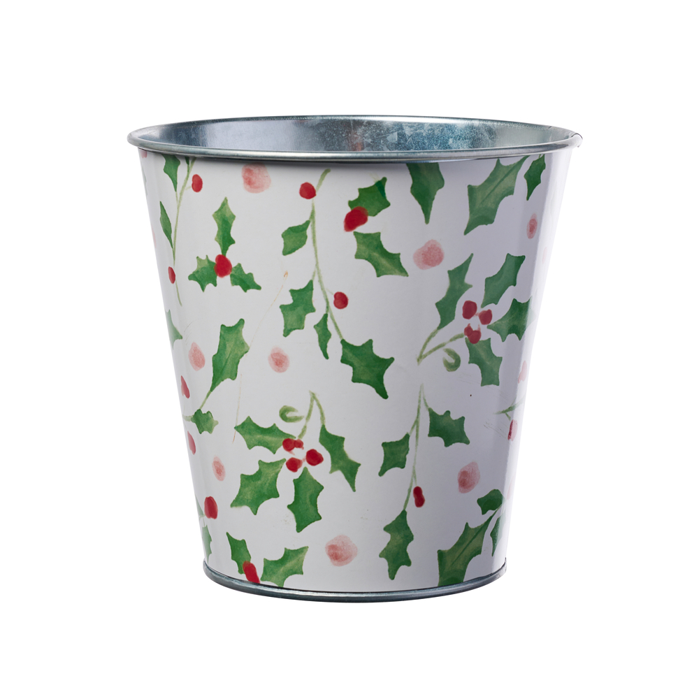 Pot zinc houx - H.13cm