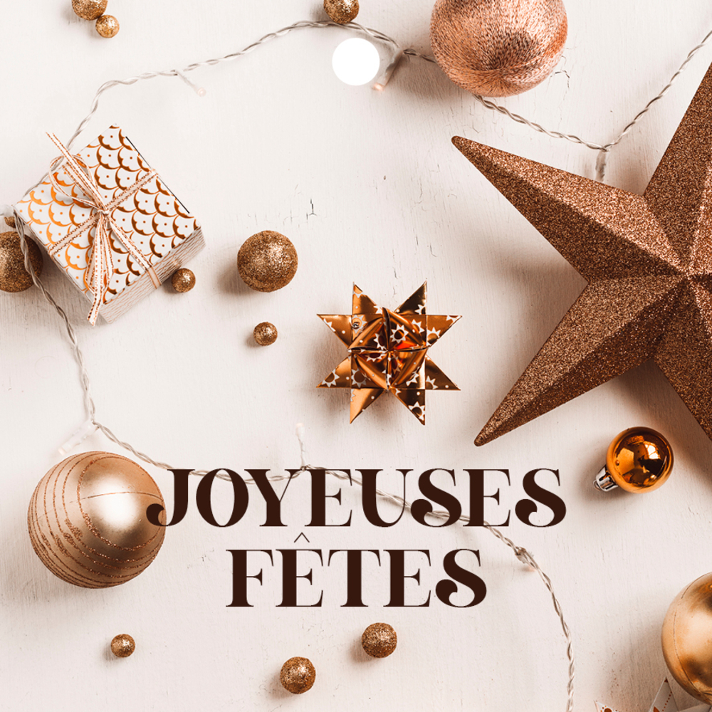 Carte Joyeuses Fêtes - 7,5x7,5cm