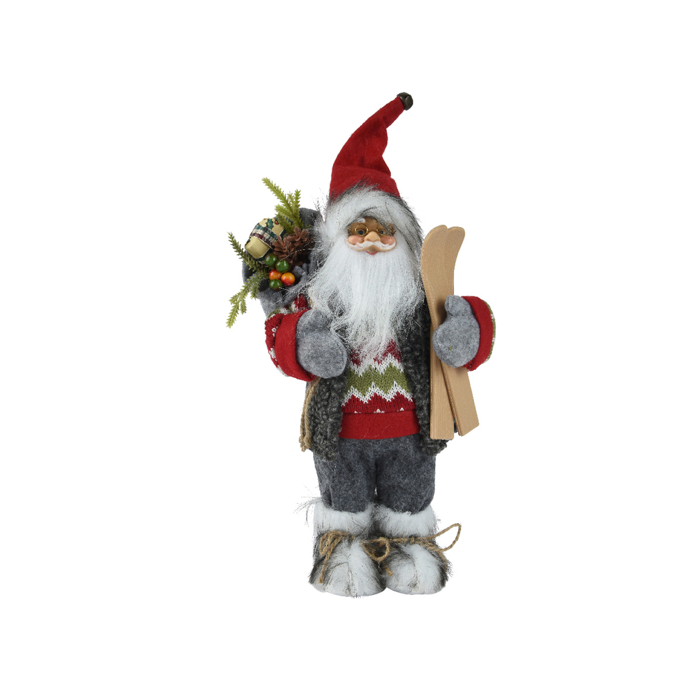 Père Noël polyester rouge 20X15X45cm