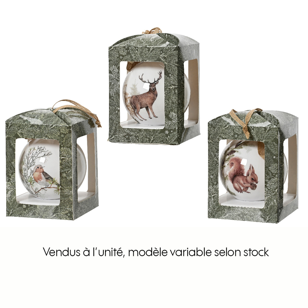 Boule de Noël en mousse polymère avec nœud d 10cm