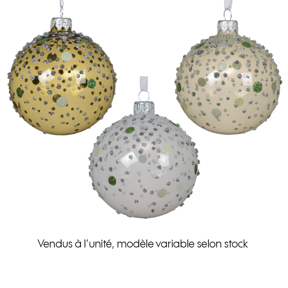 Boule de Noël en verre, motif 