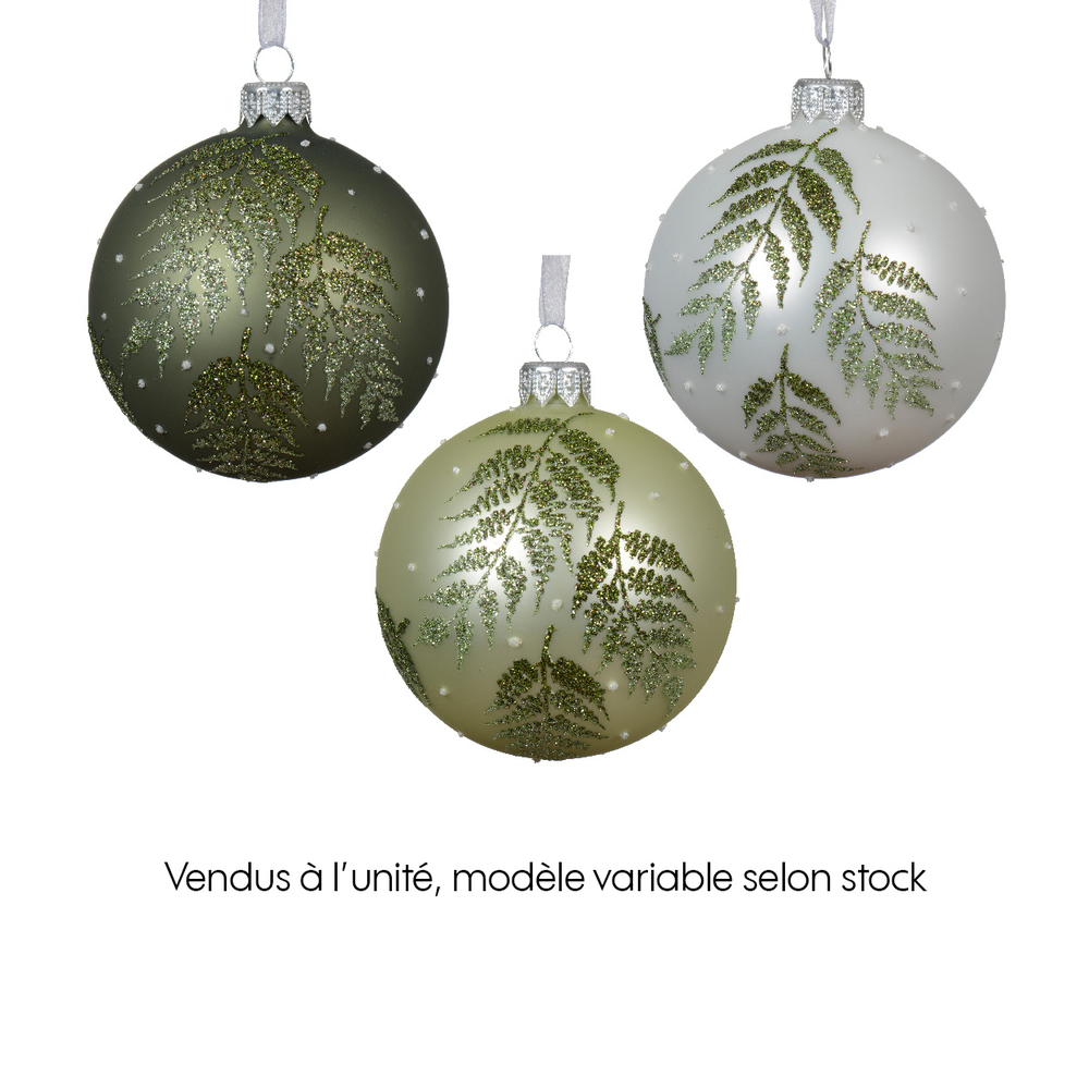 Boule de Noël en verre, motif 