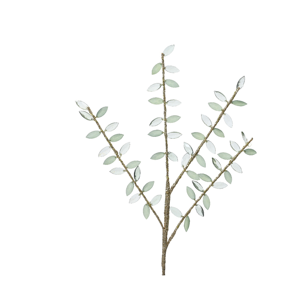 Suspension de Noël : feuillage acrylique, coloris vert - H.66cm