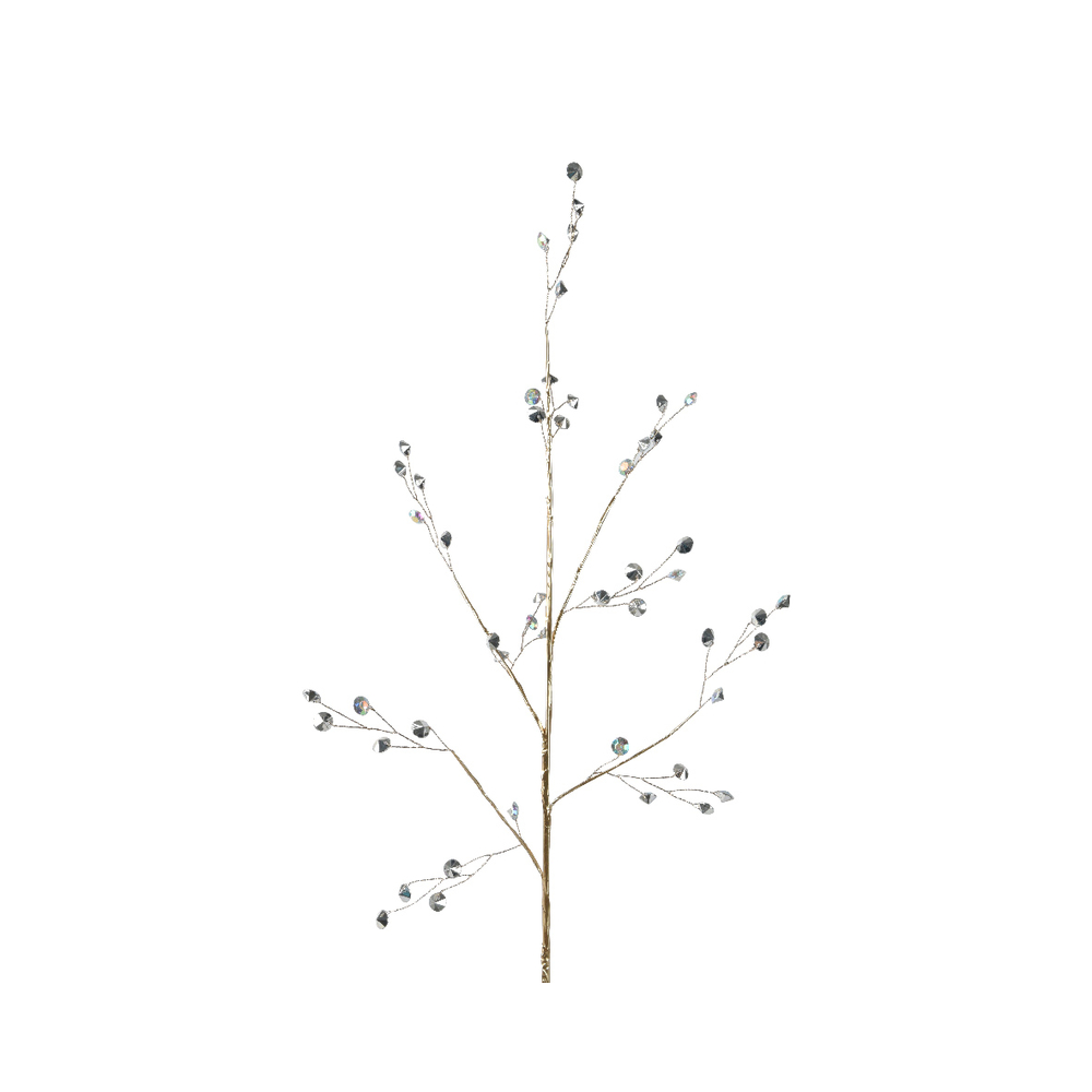 Suspension de Noël : feuillage acrylique, coloris irisé - H.68cm