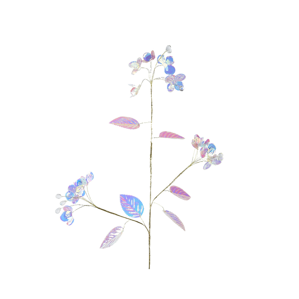 Suspension de Noël : feuillage, coloris irisé pour sapin - 5x15xH.68cm