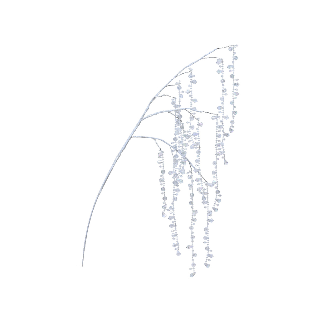 Suspension de Noël : feuillage acrylique clair pour sapin - H.80cm 