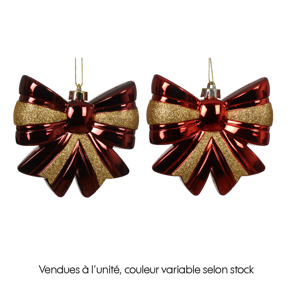 Suspension de Noël : joli nœud pour décoration du sapin D.12cm