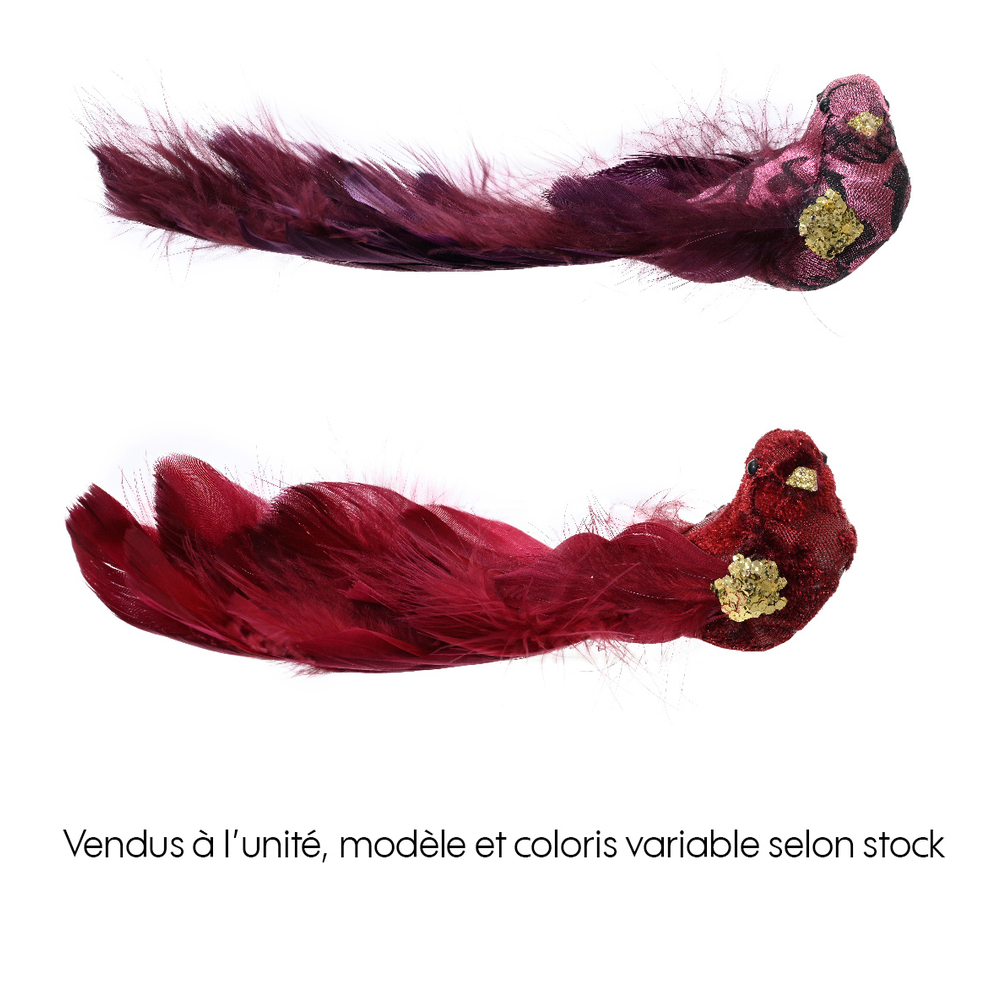 Suspension de Noël en mousse : oiseau - L.7xl.20xH.5,5cm