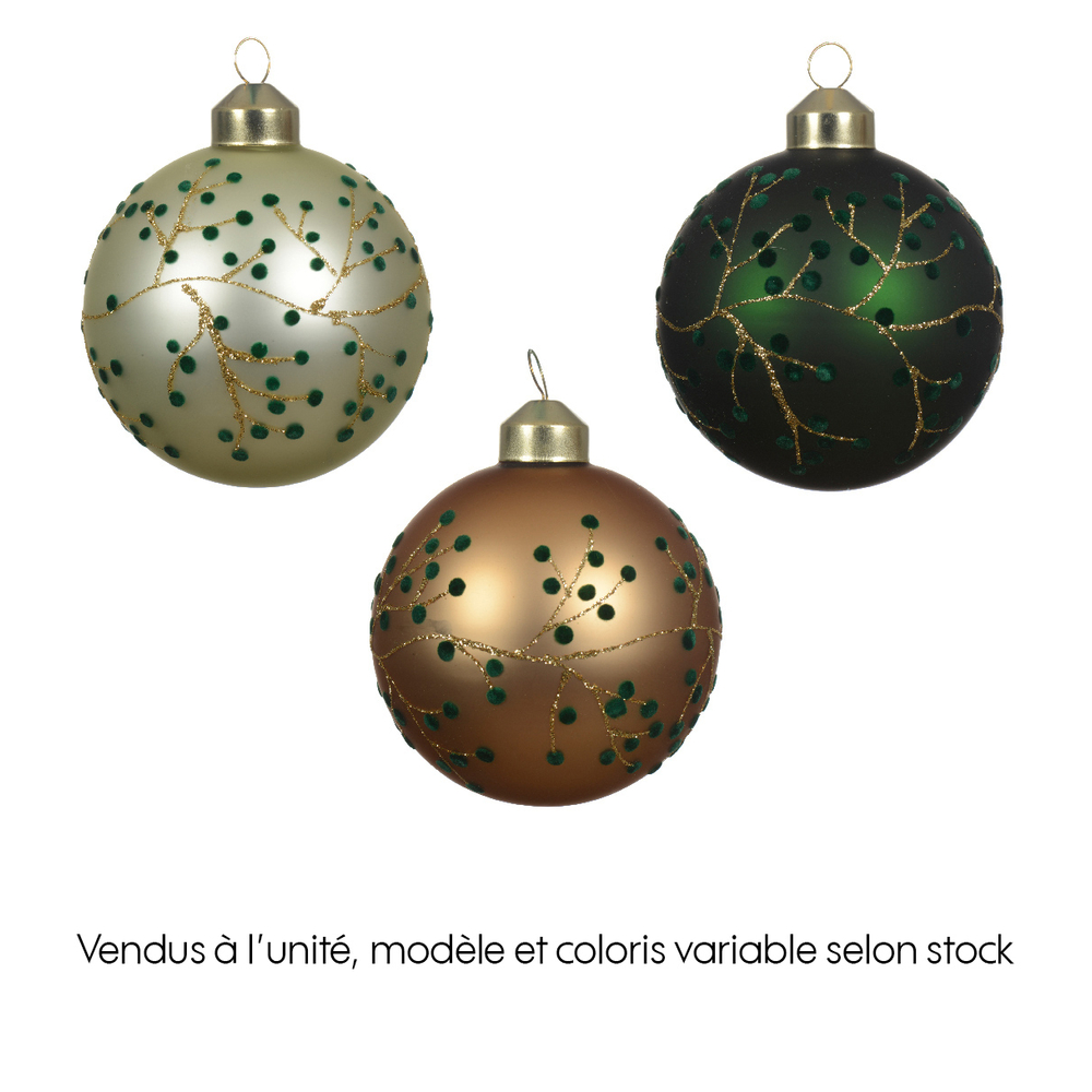 Boule de Noël en verre, motif 