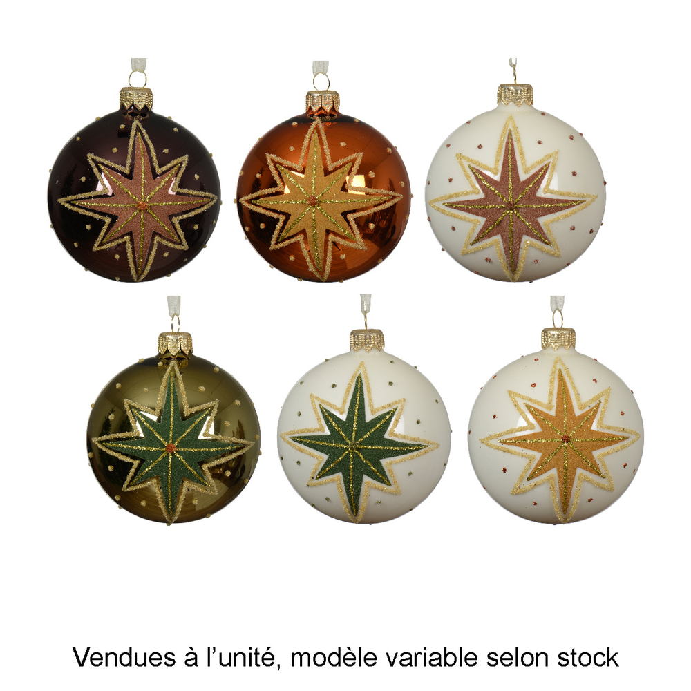 Boule de Noël en verre, motif 