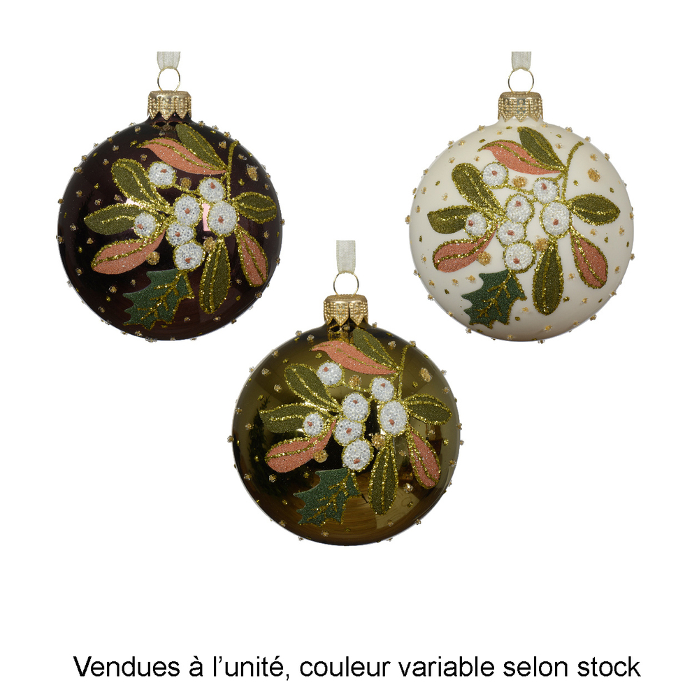 Boule de Noël en verre, motif 