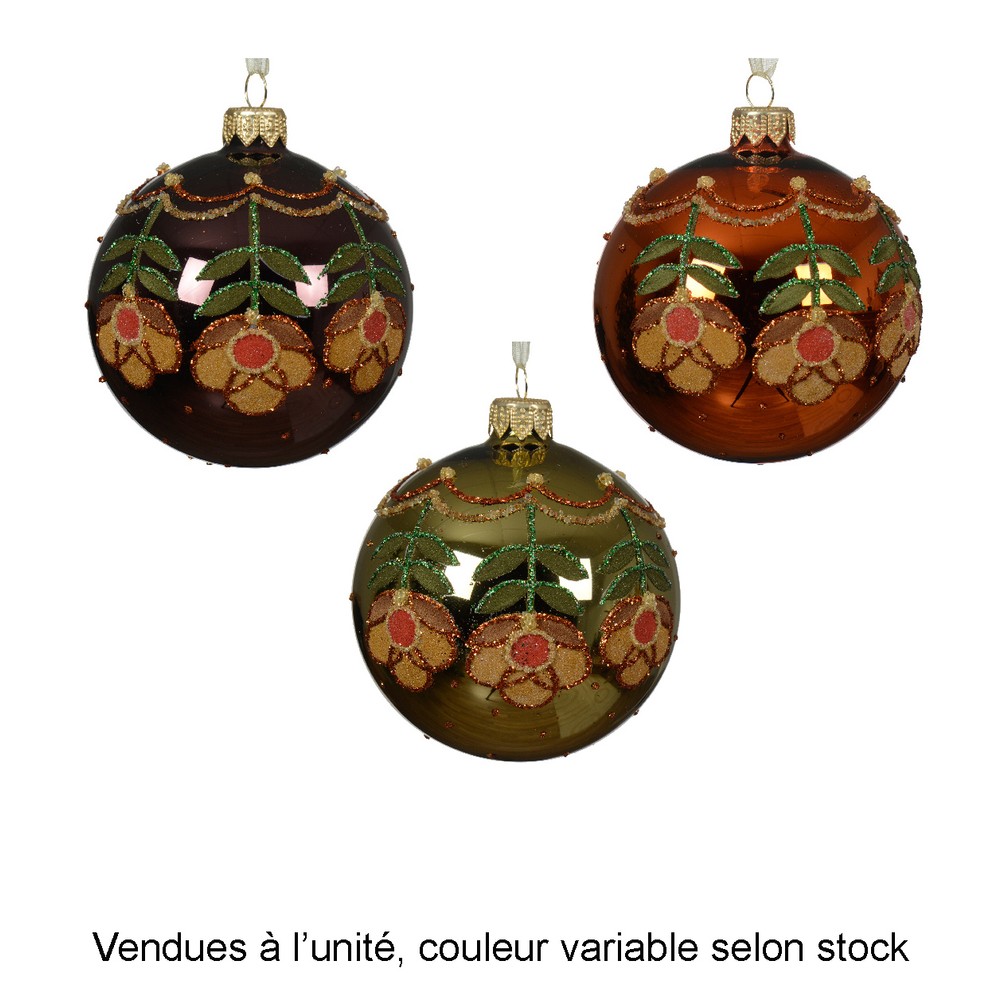 Boule de Noël en verre, motif 