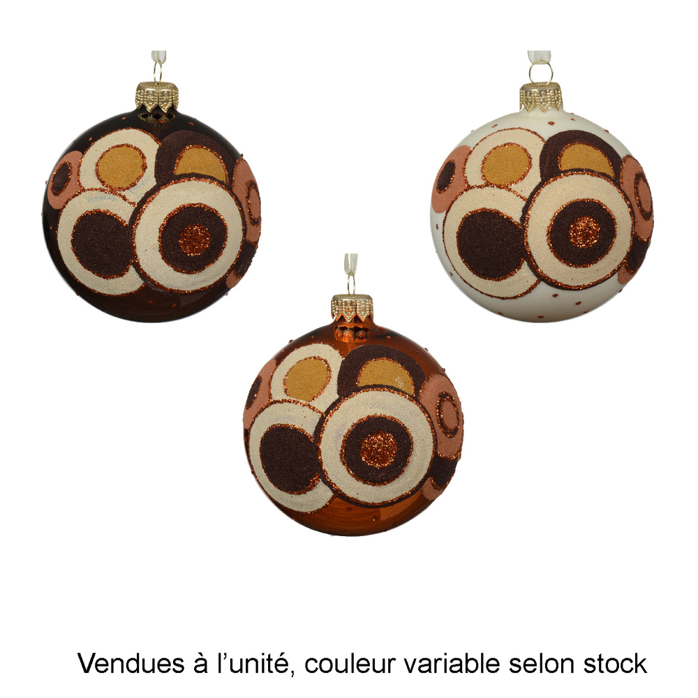 Boule de Noël en verre, motif 