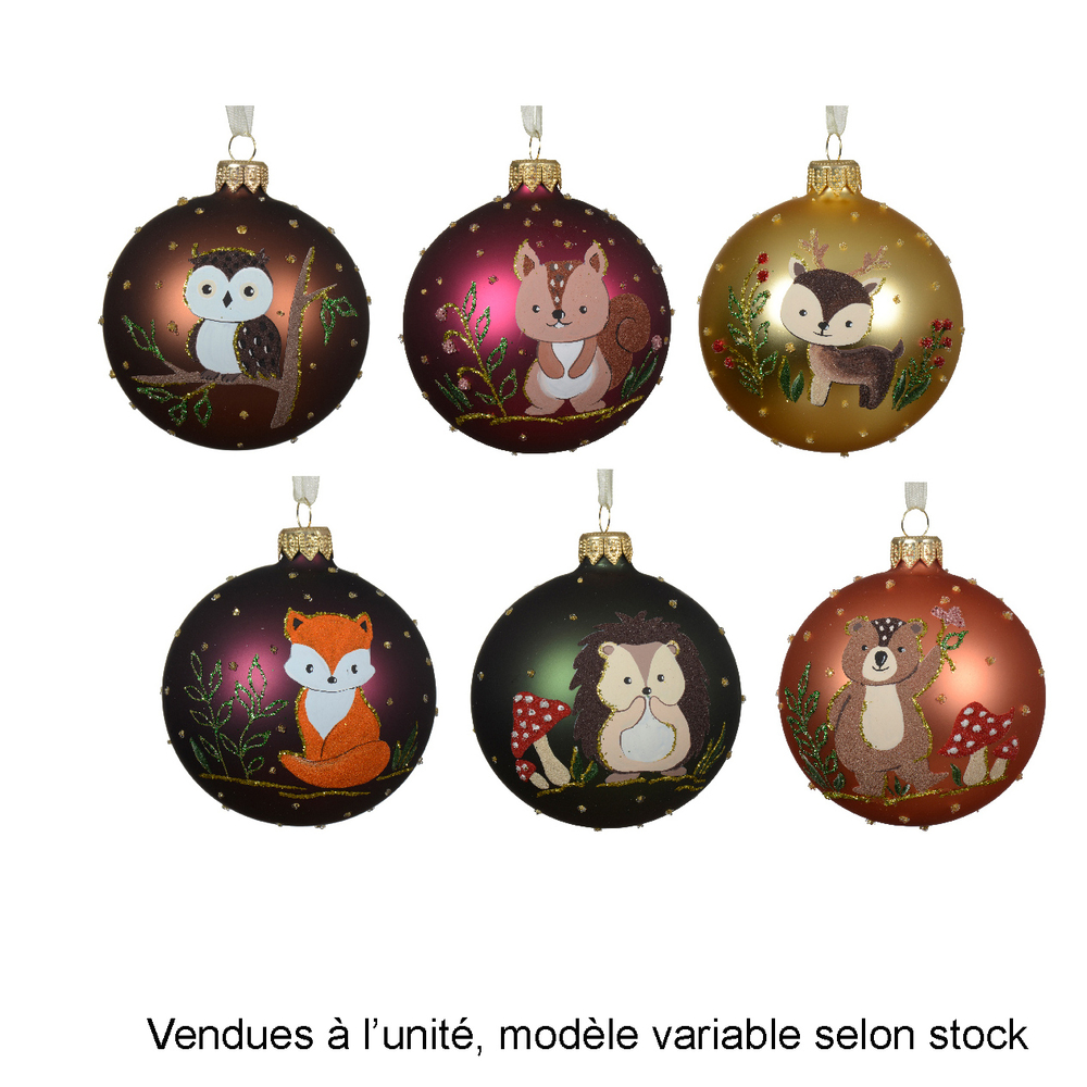 Boule de Noël en verre, motif 