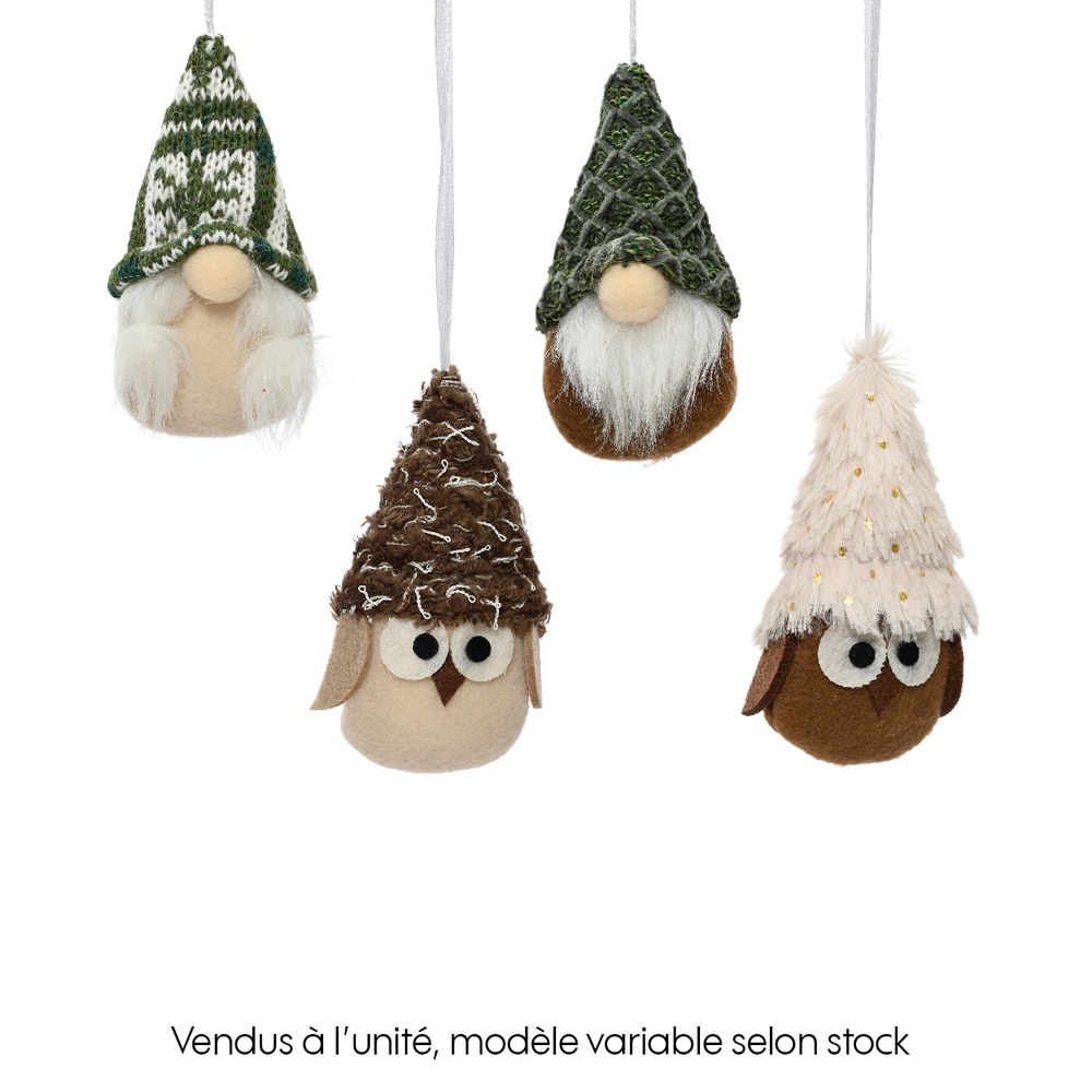 Suspension de Noël : Figurine polyester 6x4xH.10cm