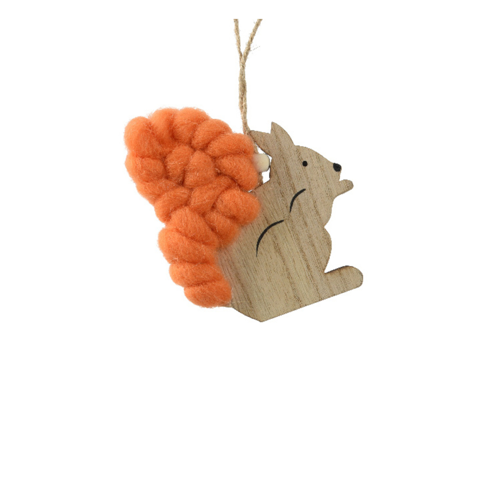 Suspension animal mdf laine polyester 0.6x11 H8cm