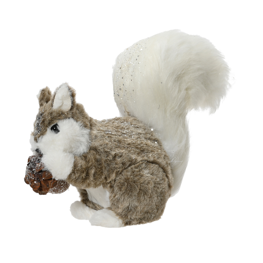 Ecureuil fourrure artificielle brun 31X11X22cm