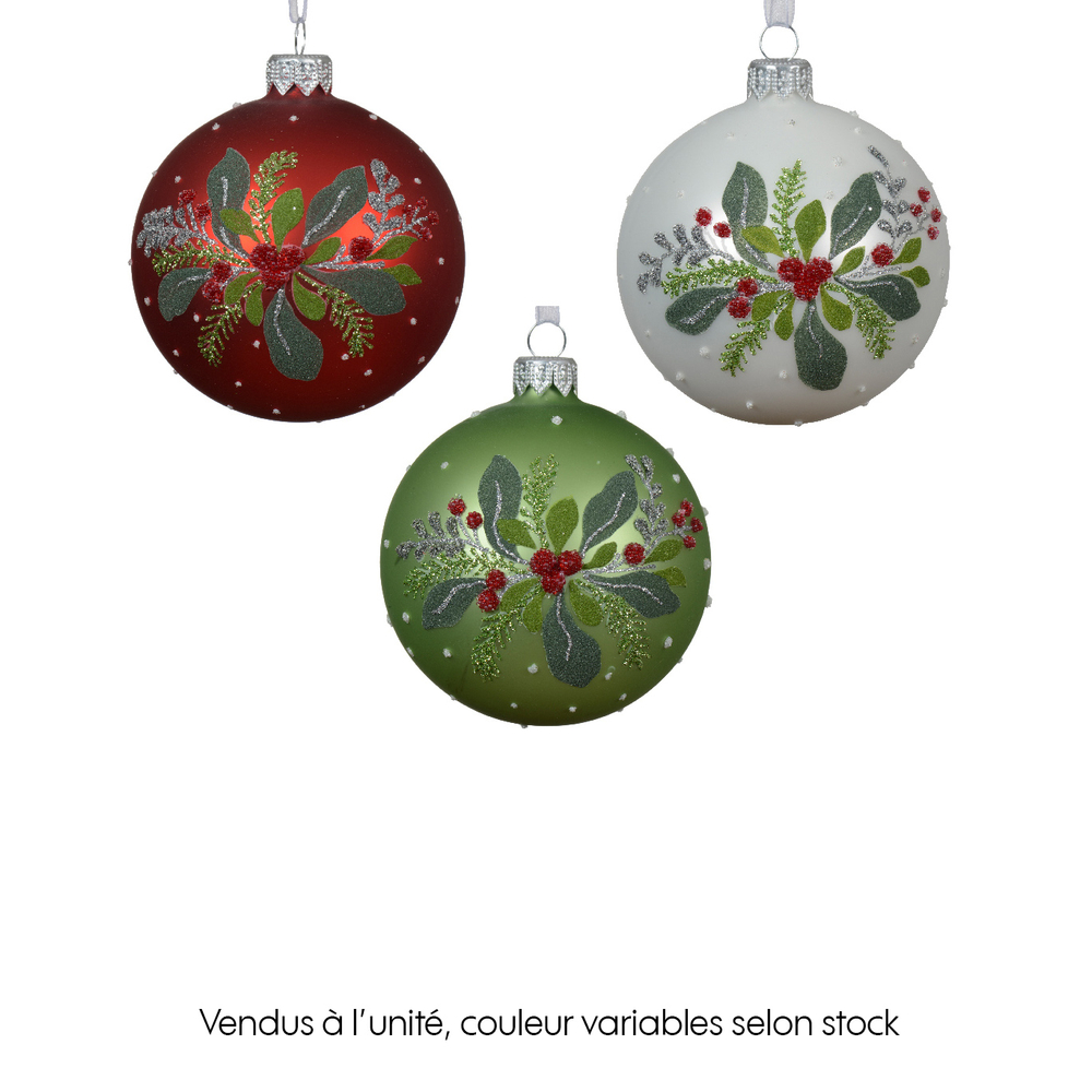Boule de Noël en verre, motif 