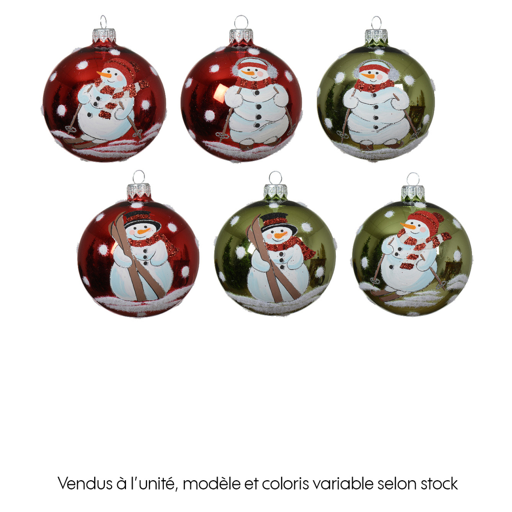 Boule de Noël en verre, motif 