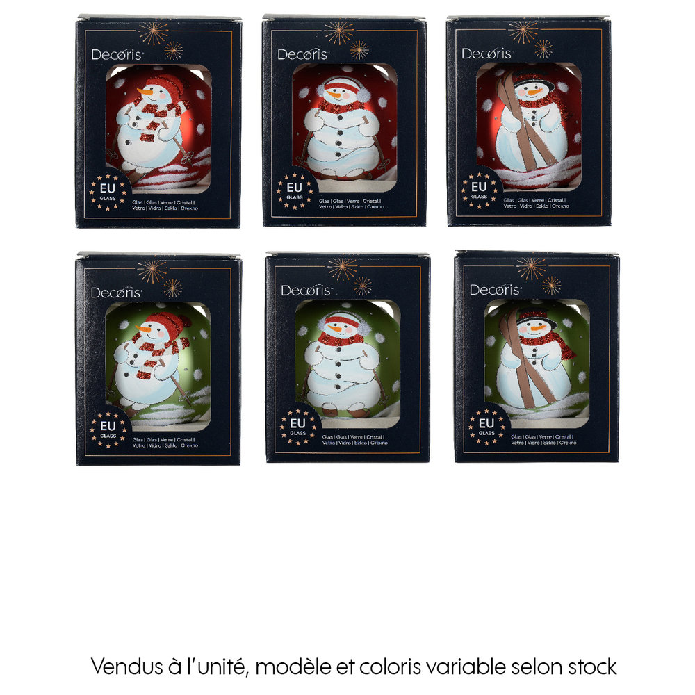 Boule de Noël en verre, motif 