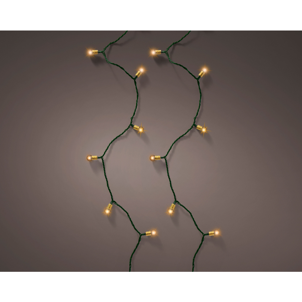 Guirlande lumineuse animée 'Vintage lights' 180 led, blanc chaud - 18m