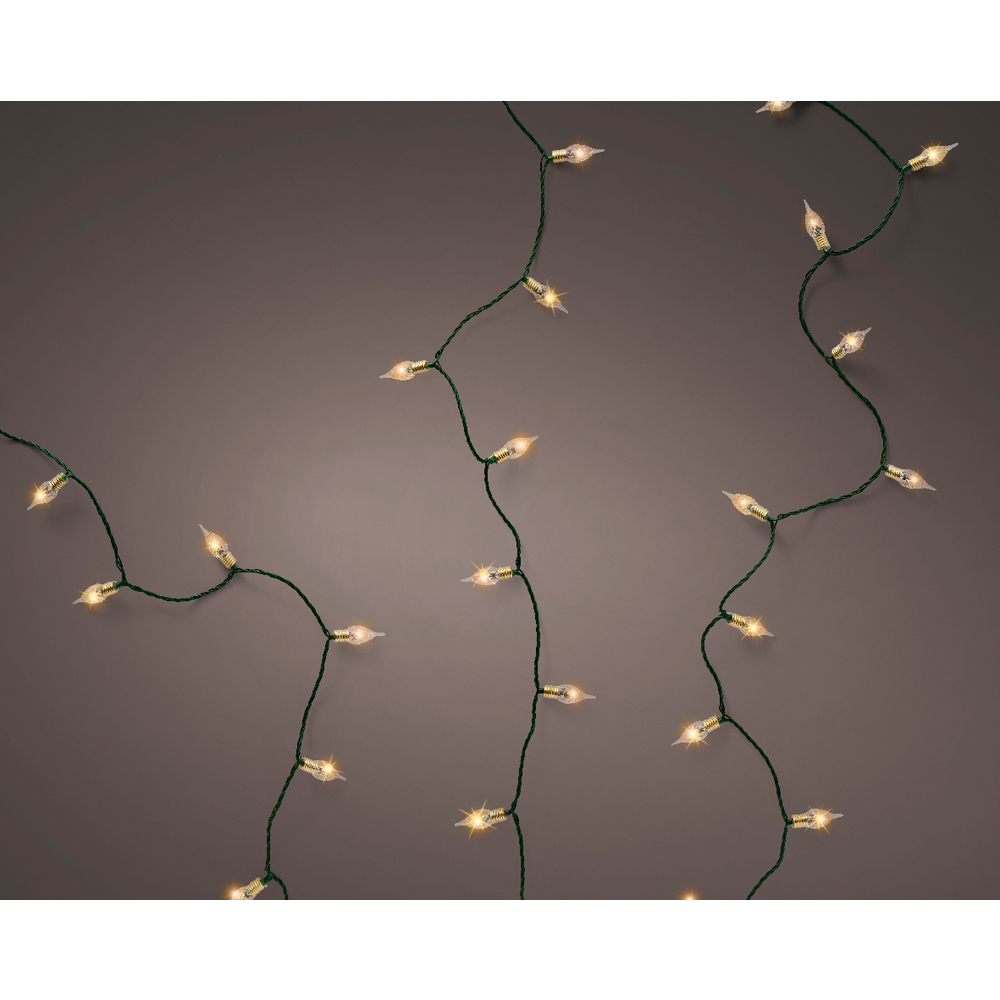 Guirlande lumineuse animée 'Vintage lights' 180 led, blanc chaud - 18m