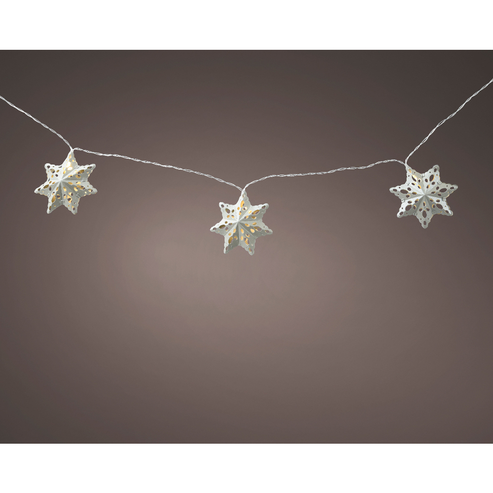 Guirlande lumineuse 10 led, blanc chaud pour sapin de Noël - 2,25m