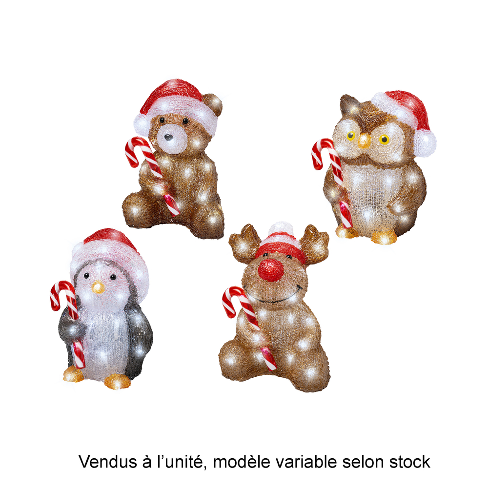 Animal lumineux 32 led animal extérieur blanc froid 17.2X17.8 h23.5cm