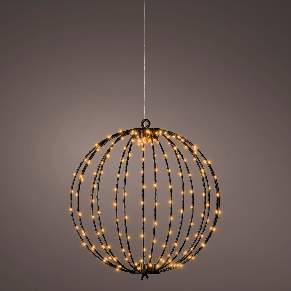 Boule 192 micro led noir blanc d28cm