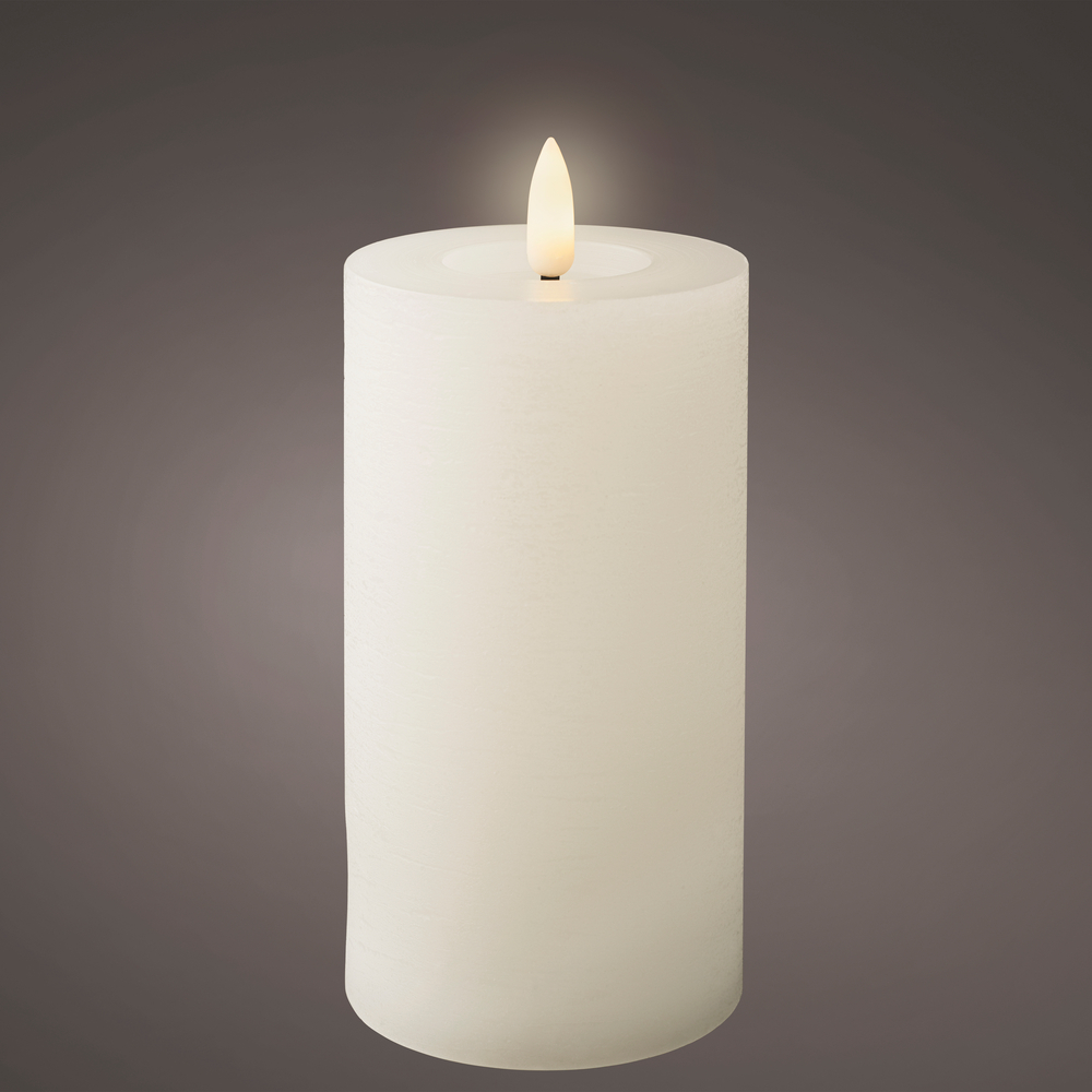 Bougie blanc chaud h15cm