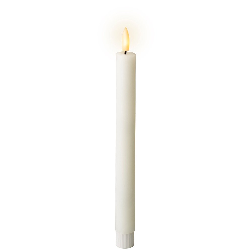 Bougie longue led blanc/blanc chaud h24cm