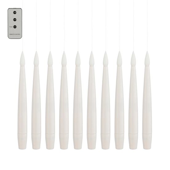 Guirlande lumineuse, 10 bougies LED à suspendre - L.150xH.15cm