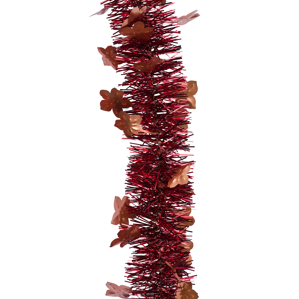 Guirlande bordeaux fleur or L.2m