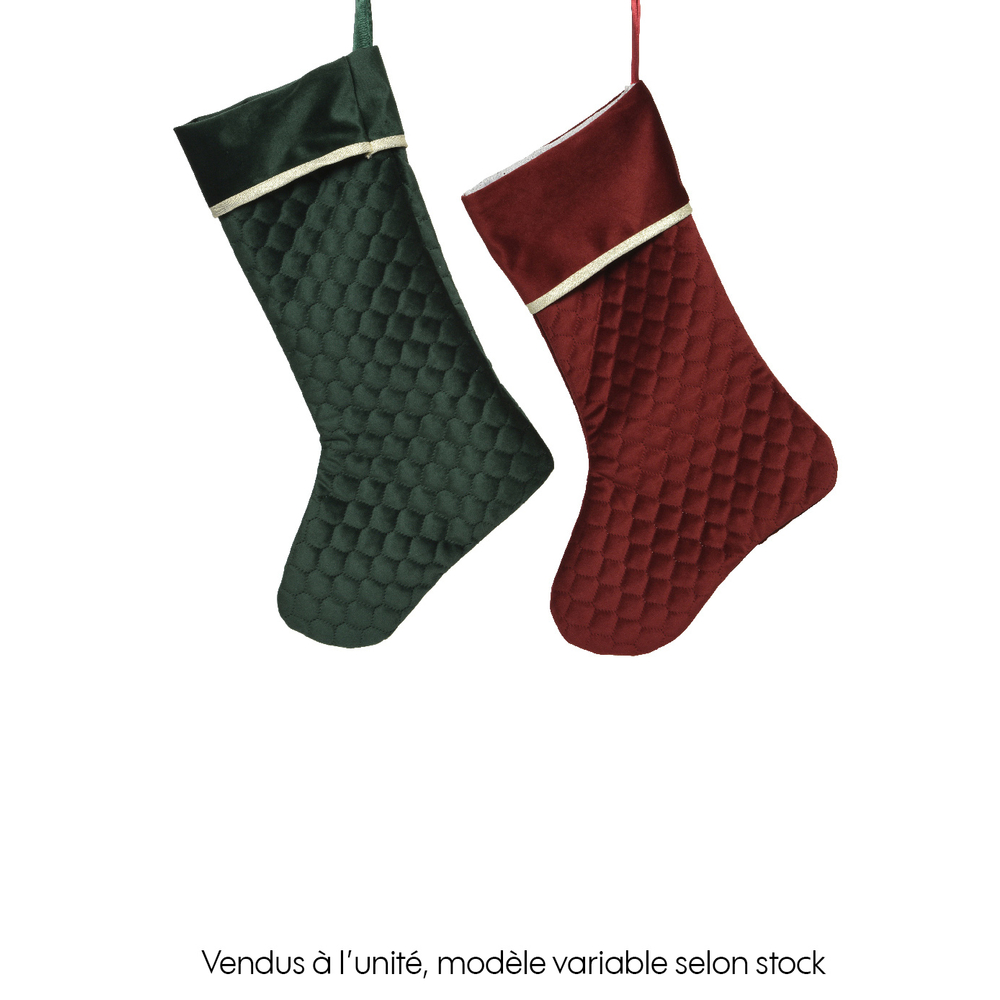 Chaussette velours polyester H.45cm