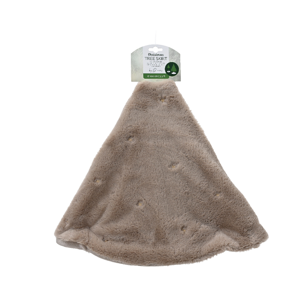 Jupe de sapin polyester taupe Ø90cm