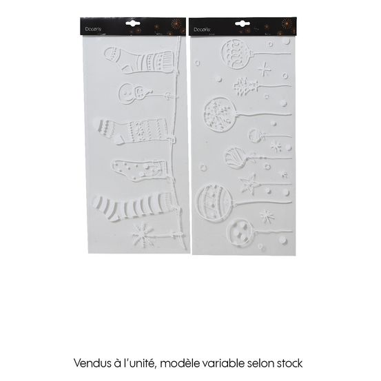 Décoration de fenêtre plastique blanc 23X49cm
