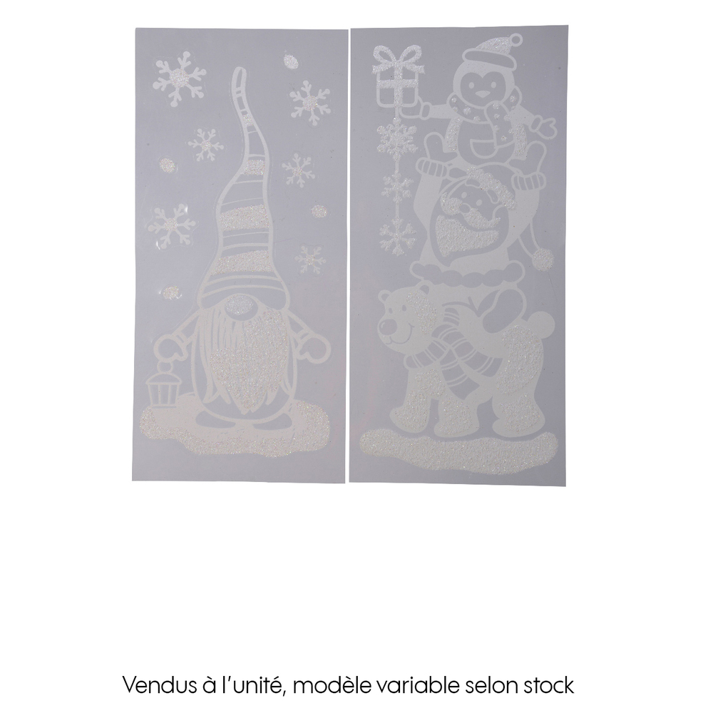 Décoration de fenêtre plastique blanc 23X49cm