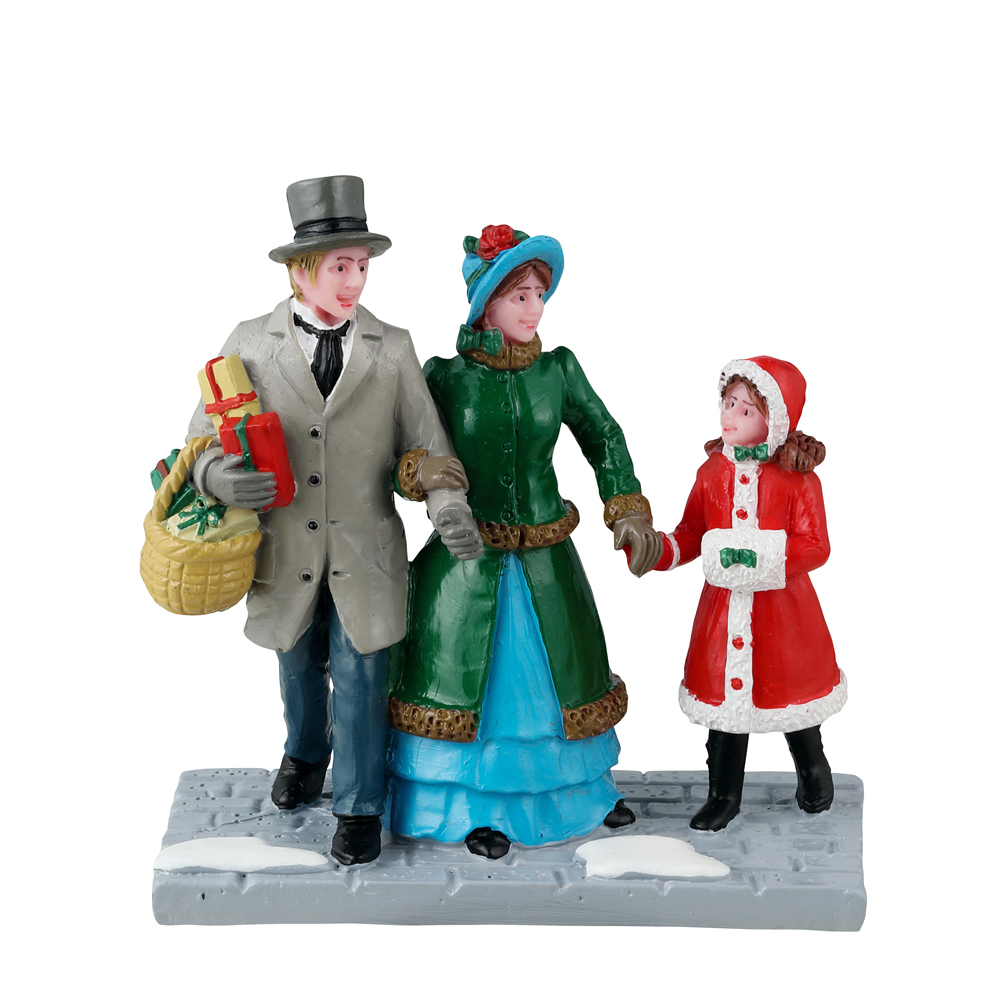 Figurine : Shopping de Noël à Caddington Village - H.7,5cm