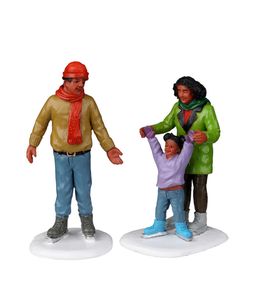 Figurines de Noël : Folies sur la glace en famille - H.7,5cm