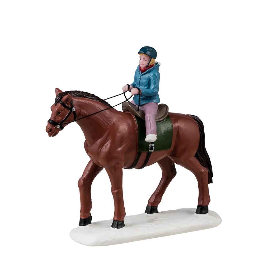 Figurines de Noël : Sentiers équestres au village - H.9,1cm
