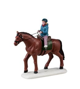 Figurines de Noël : Sentiers équestres au village - H.9,1cm