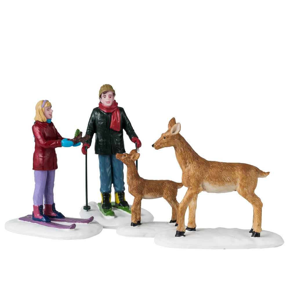 Figurines de Noël : Rencontre balade en hors pistes - H.7,1cm