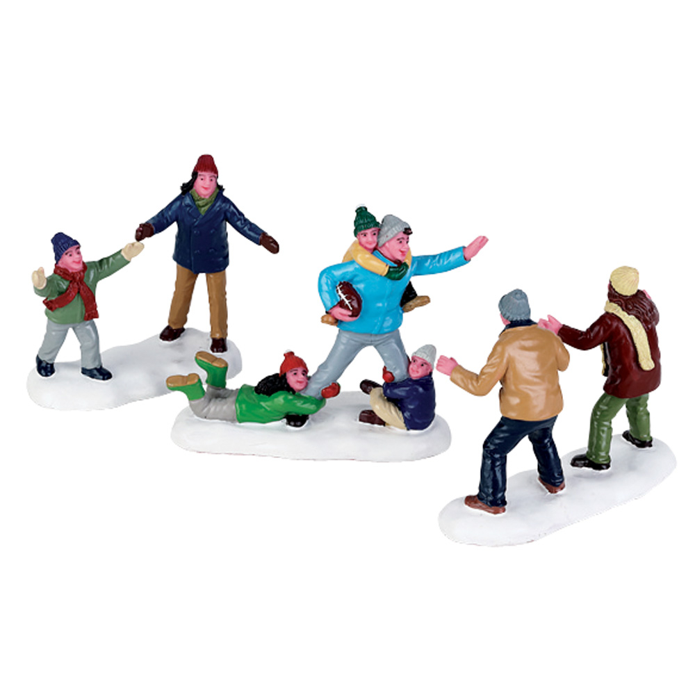 Figurines de Noël : Football américain entre amis - H.7cm