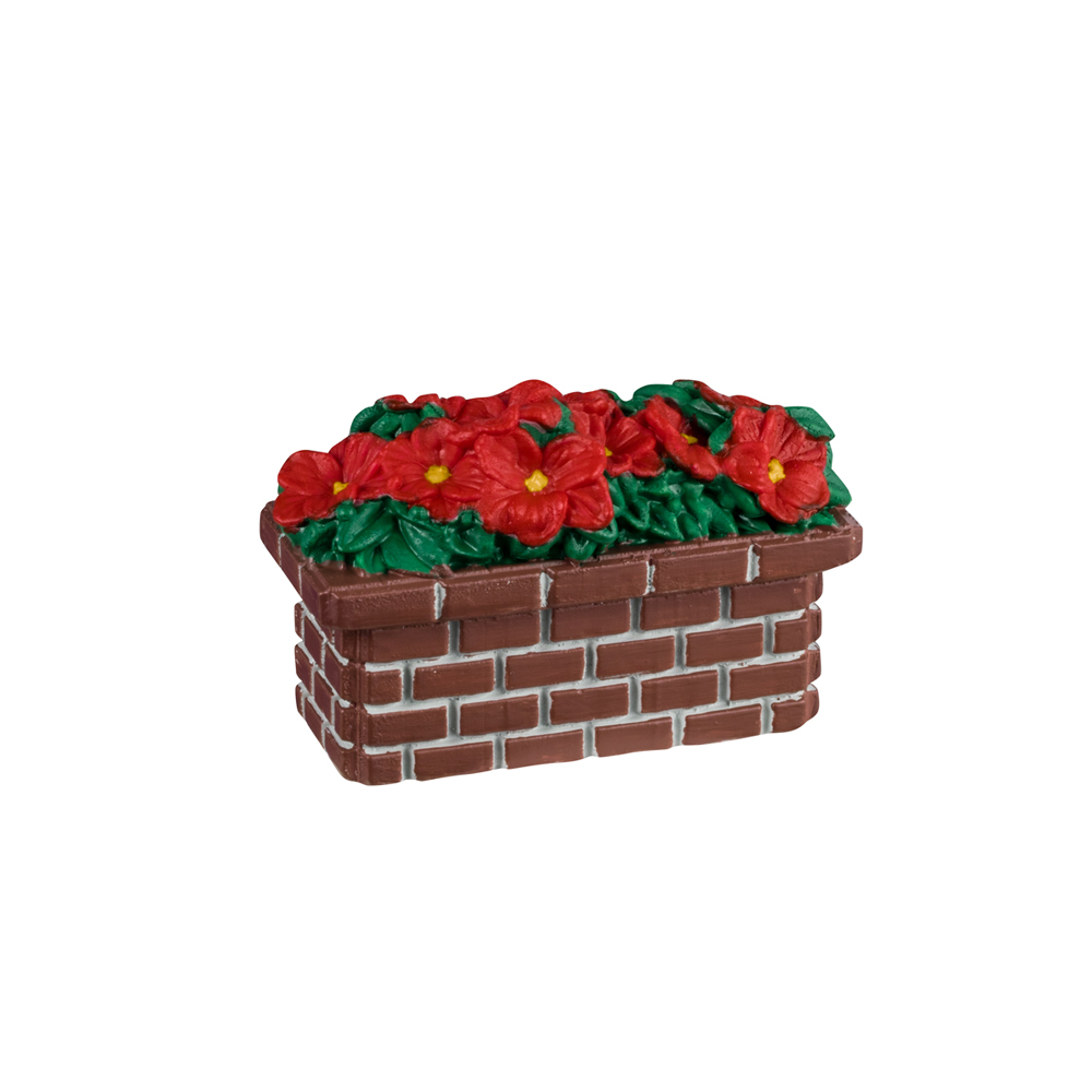 Figurine de Noël : Jardinière de rue en brique - H.4,3cm