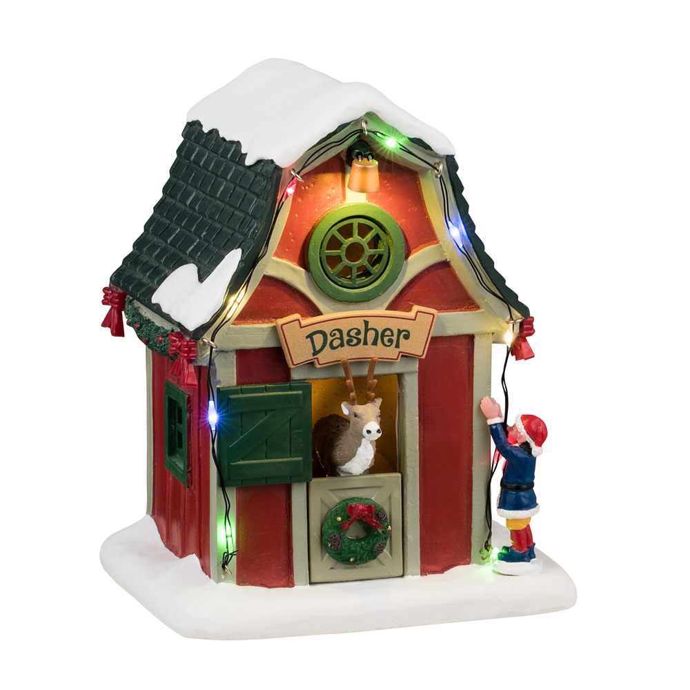 Scène de Noël : La maison Dasher's Den - H.12,8cm