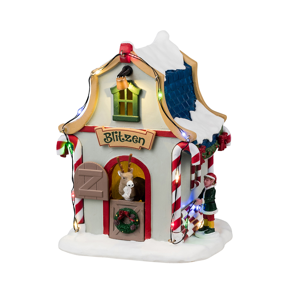 Scène de Noël : La maison Blitzen's Den - H.13,2cm