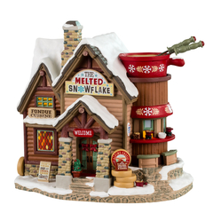 Scène de Noël : Restaurant montagnard à Vail Village - H.12,3cm