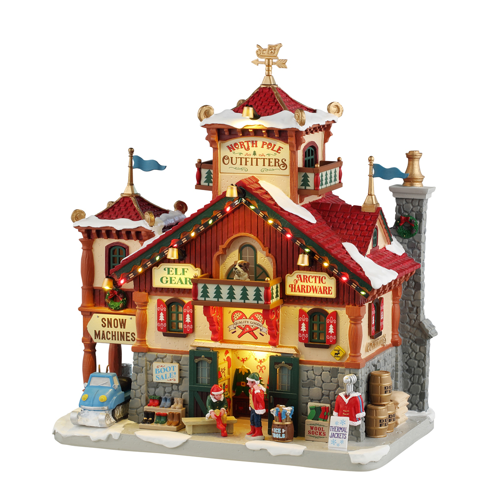 Scène de Noël : Centre commercial du pôle Nord - H.24,7cm