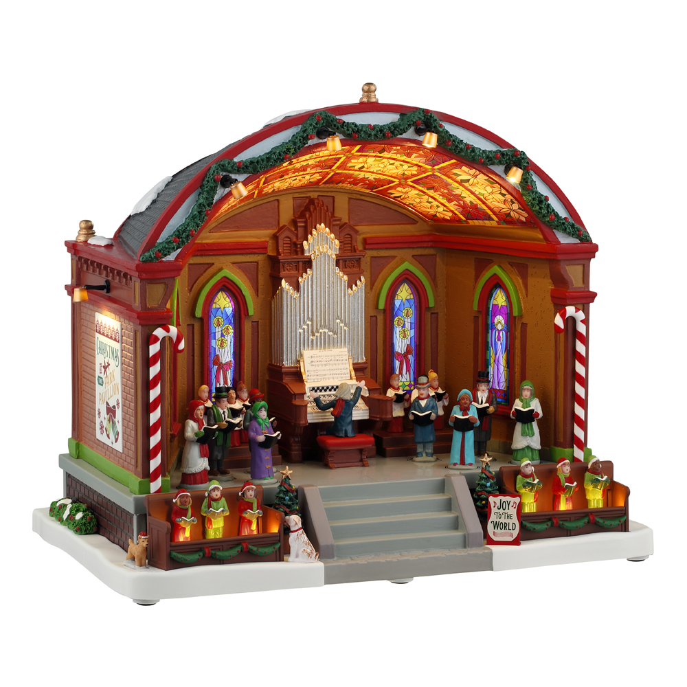 Scène animée chorale au Pavillon du Parc - 28,0x18,2x24,5cm