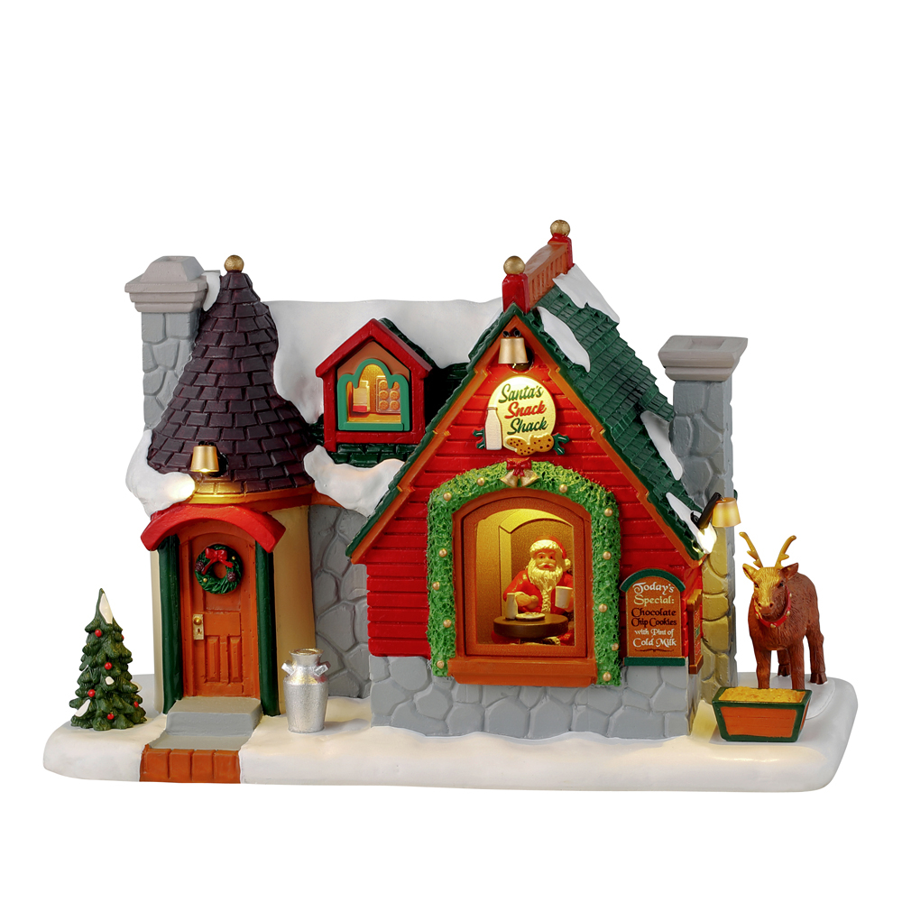Scène de Noël : Chalet du père Noël - H.13,9cm